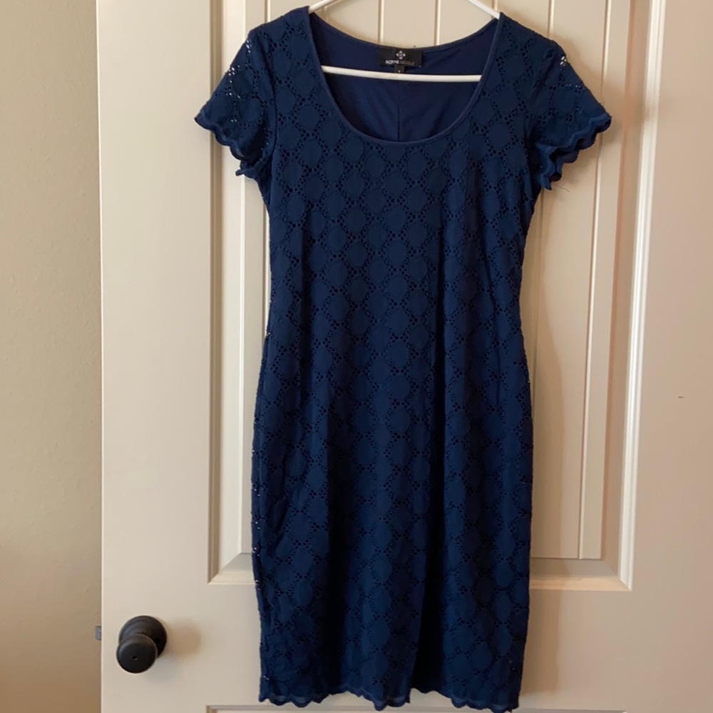 Navy Short Sleeve Dress